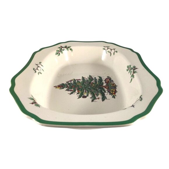 Vintage Spode Christmas Tree Oval 11.5" Dinnerware Vegetable Serving Dish Bowl - Picture 5 of 11